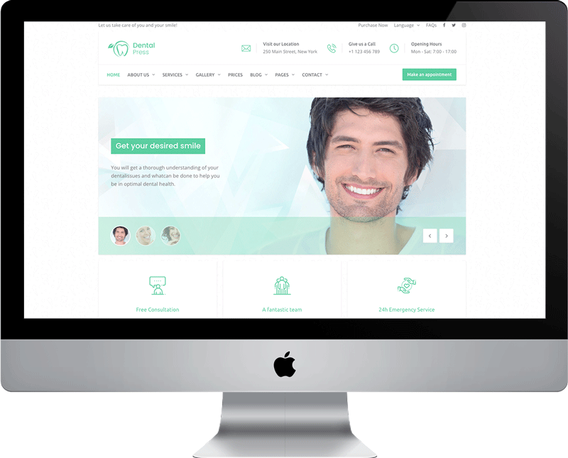 Dentist Medical Website Design