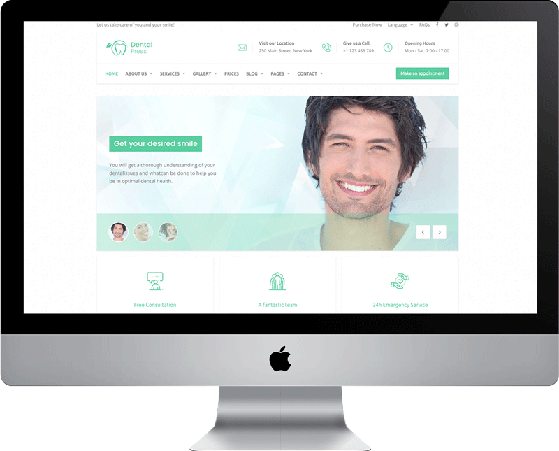 Dentist Medical Website Design